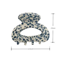 Pack of 3 Hair Claw Clips, Acetate Hair Clips for Women, Girls, Leopard Print Acrylic French Design Jaw Clips, Non-Slip, Strong Holding Hair Grip Clip