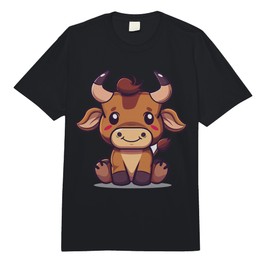 Taurus Cartoon Artwork | Cute Bull Comfort Colors Adult Heavyweight T-Shirt