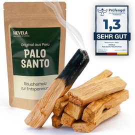 Hevela - Palo Santo Smoking Wood [100% Natural] - Original from Peru - for Relaxation - Pleasant Odour - Cleans Negative Energy - Naturally Works Against Insects - Sustainable Cultivation