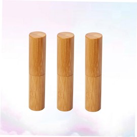 TOVINANNA 3pcs Lip Balm Tube with Caps Lip Gloss Containers Lip Balm Container Bamboo Lipstick Tube DIY Lipstick Container Lip Gloss Wand Tubes Mini Lipsticks Lipstick Holder Lipstick Tubes