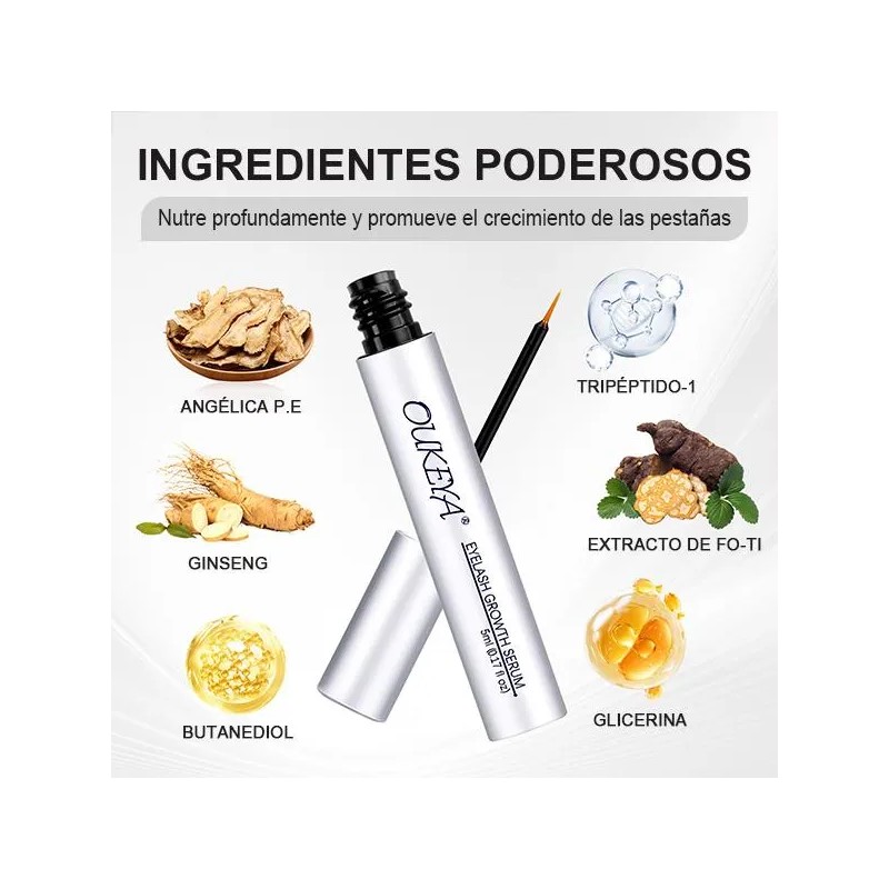 Oukeya Eyelash Growth Care, Ayuda Al Crecimiento De Las Pest