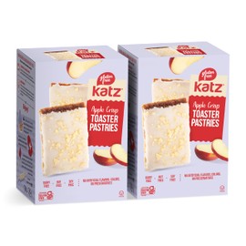 Katz Gluten Free Apple Crisp Toaster Pastries.Healthy Snacks for adulte & Kids. Free of Dairy, Peanuts, Tree Nuts, and Sesame, No Artificial Color. Kosher Snacks 8oz (2pk)