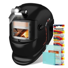 TRQWH Auto Darkening Welding Mask and Replacement Adjustable Headgear Combo