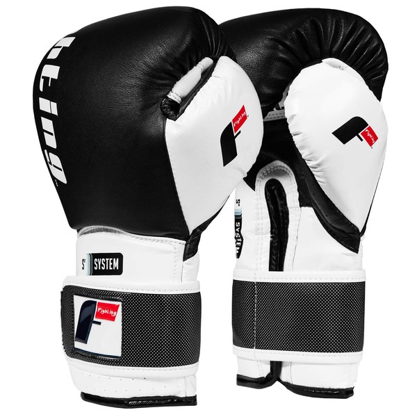 Fighting Sports S2 Gel Power Training Gloves, Black/White, 12 oz