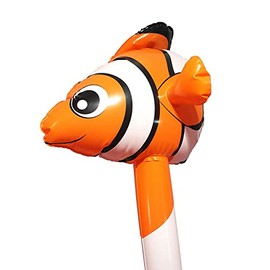 Fumfings Bloonimals Inflatable Clown Fish Stick, (NV408)