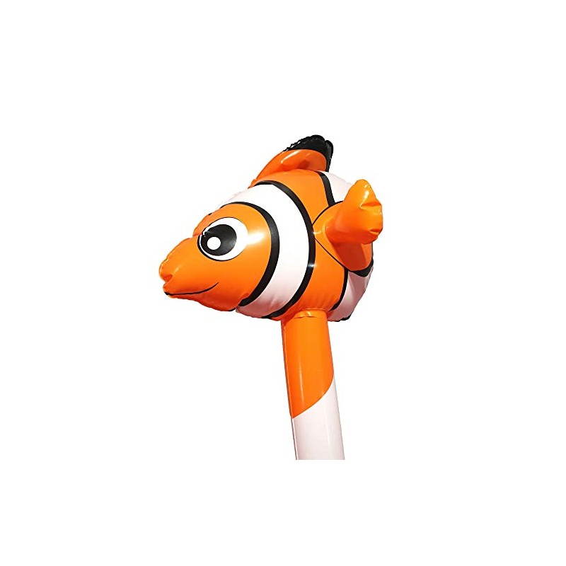 Fumfings Bloonimals Inflatable Clown Fish Stick, (NV408)