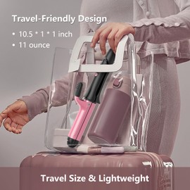 Travel Curling Iron, Mini Upgraded 1 Inch Dual Voltage Curling Iron, Lightweight 2 in 1 Hair Straightener and Curler, 30S Fast Heating & Easy to Use,with Ceramic Barrel for Travel