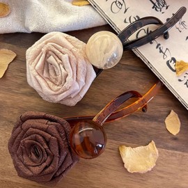 Uoocg Pack of 4 Dragonfly Clip Fishtail Tulip Ginkgo Hair Pin Gold Rhinestone Large Metal Hair Clip with Fringe Hair Clip Pearl Rhinestone Hair Accessory for Women Girls (Colour -1)