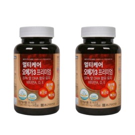 Chong Kun Dang Multicare Omega3 Premium 90 capsules x 2 6-month supply EPA DHA Vitamin A D E Blood circulation improvement, eye bone health, antioxidant nutritional supplement / 멀티케어 오메가3 프리미엄 90캡슐 x 2개 6개월분 EPA DHA 비타민A D E 혈행개선 눈 뼈 건강 항산화 영양제