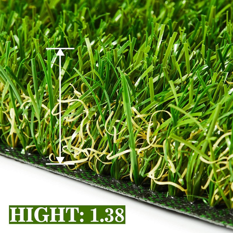 AYOHA Artificial Turf 6' x 7' with Drainage, 1.38 Inch