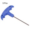 TA-VIGOR 5 x H2,5 T-Griff Sechskantschlüssel, 2,5 mm S2-Stahl T-Schlüssel