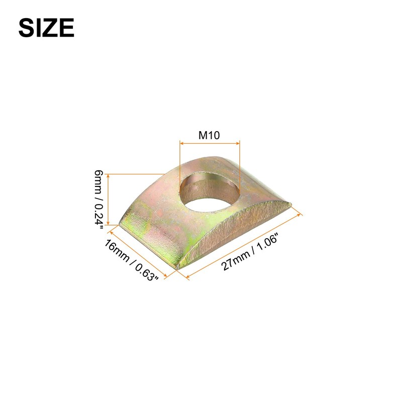 QUARKZMAN M10 Half Moon Nuts Washers Iron Solid Half Moon