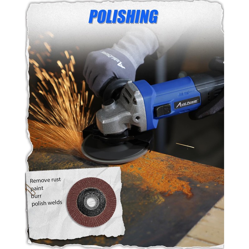 AVID POWER Angle Grinder, 7.5-Amp 4-1/2 inch Electric Grinder Power