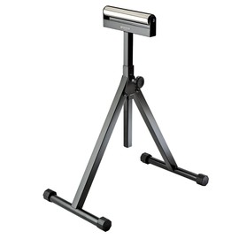 Self-Standing Adjustable Roller Stand w/Tapered Edge - Durable, Versatile Table Saw Support to Hold Wide, Long Woodworking Stock - Portable Wood Shop Equipment for Leveling, Infeed & Outfeed