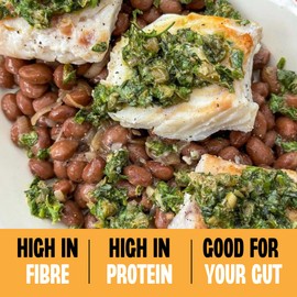 Bold Bean Co Borlotti Beans. 1 x 700g Jar, All Natural Ingredients, Suitable for Vegans