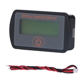 Battery Meter Waterproof Lithium Battery Power Display Panel Capacity Voltage Indicator Monitor for RV Vehicle 4 Series