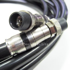 PHAT SATELLITE INTL - 3GHz Indoor Outdoor RG-11 Coaxial HD Cable Satellite TV Antenna UL CM Rated, 14AWG 75 Ohm Weather Boot Fittings, Cut to Order Made in USA (240 feet, Black)