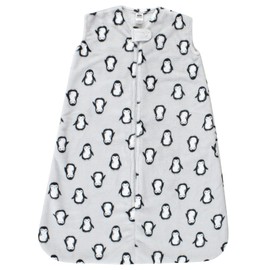 Hudson Baby Unisex Baby Plush Sleeping Bag, Sack, Blanket, Gray Penguin, 6-12 Months