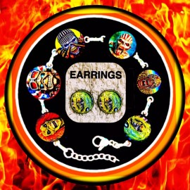 IRON MAIDEN  SIX IMAGES CRYSTAL BRACELETEARRI