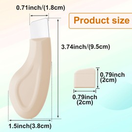 VARMDUKKE Black Head Remover for Face, Beige Silicone Nose Blackhead Remover Tool, Mild Deep Clean Skin Spatula Face Scrubber, Pore Cleaner Tool for Women, Men (1PCS)