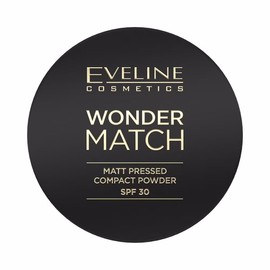 Eveline Cosmetics Wonder Match Kompaktpuder mit SPF 30 - Mattes Finish, Vegane Formel, Mittlere bis Volle Deckkraft