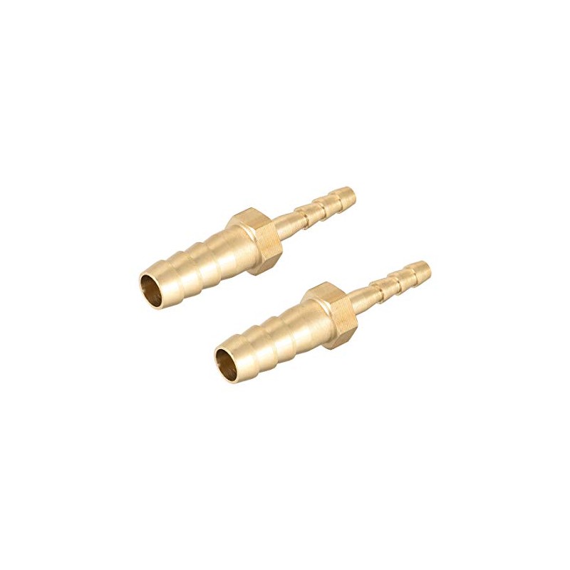 sourcing map Straight Brass Barb Fitting Reducer, Fit Hose ID
