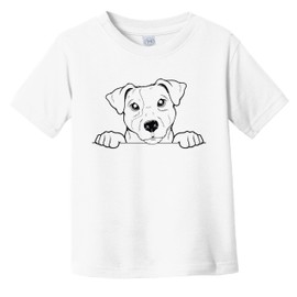 Jack Russell Terrier Dog Breed Drawing Cute Infant Toddler T-Shirt, 2T White