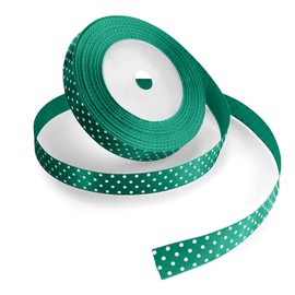 Netuno 1 x Satin Ribbon Light Blue Polka Dot 12 mm x 22 m Ribbon Gift Ribbon Decorative Ribbon Fabric Ribbon Satin Roll for Wedding Communion Christening Gifts Wrapping Flowers Decoration Crafts