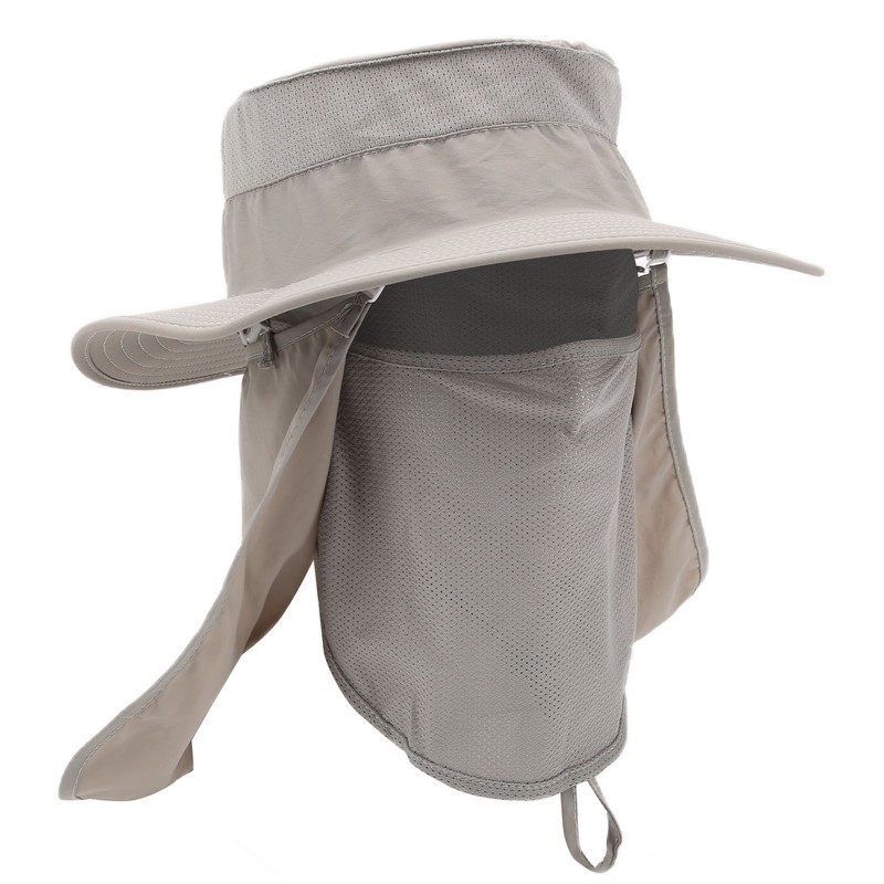 Fishing Hat Nylon Breathable Sun Protection Caps with Neck Flap