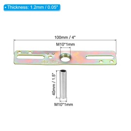 PATIKIL 4" Ceiling Light Plate Kit, 5 Pack Light Crossbar Mounting Bracket Universal Lamp Fixture Hardware Set for Chandelier Wall Light, Zinc Plated