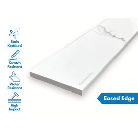 Threshold.Shop Custom Size | Calacatta Engineered Marble Threshold | Shower Curb Top for Schluter Kerdi Board, Tile Redi Shower Pan System, Backsplash, Jambs, Fireplaces.