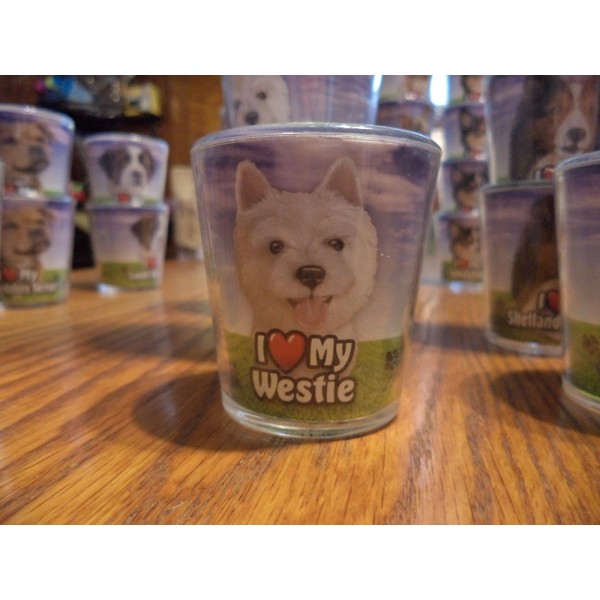 I LOVE MY WESTIE - SHOT GLASS - WEST HIGHLAND