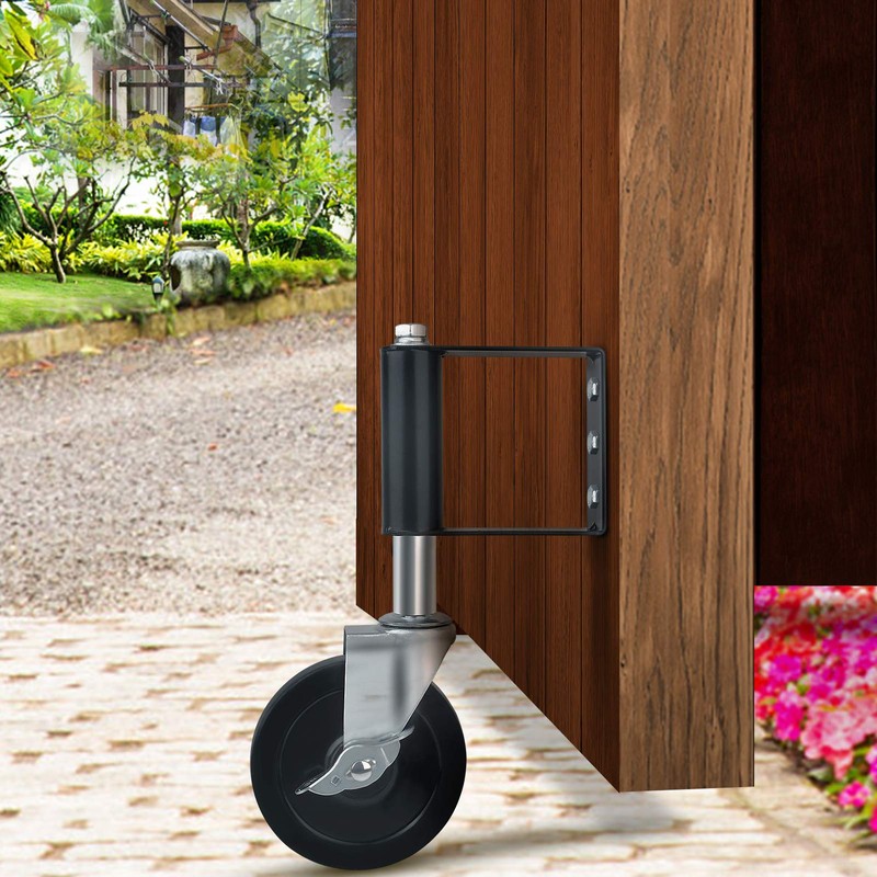 Ronlap Gate Wheels for Wooden Gate, Gate Caster Wheel Spring
