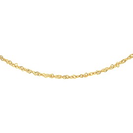 Carissima Gold Women's 9 ct Yellow Gold 1.2 mm Diamond Cut Twist Curb Chain Necklace of Length 61 cm/24 Inch