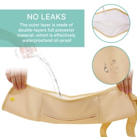 Castor Oil Pack, Reusable Organic Castor Oil Wrap, Kit with Adjustable Elastic Straps Comfort Neck Waist Castor Oil Pack for Neck Relaxation, Muscle Pain (Nude - Oil 60 ml)