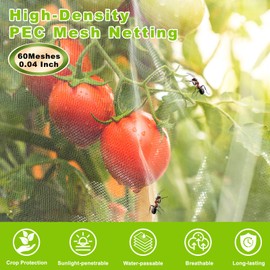 Remiawy Fruit Tree Netting, 4 Pack Cicada Bird Netting for Blueberry Bushes Protection, 3.3 x 4.6 Ft Mesh Plant Covers Bags with Drawstring for Garden Young Trees Citrus Tomatoes Vegetables Flowers