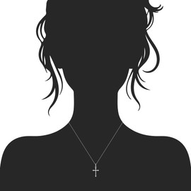 Cross Necklace for Women | 925 Sterling Silver Cross with Cubic Zirconia Cross Pendant Necklace | Hypoallergic, Lead-Free Stylish Pendant | Religious Gifts & Necklaces for Women