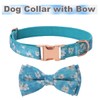 Mycicy Dog Collar with Bowtie - Breathable Cotton Comfy Soft