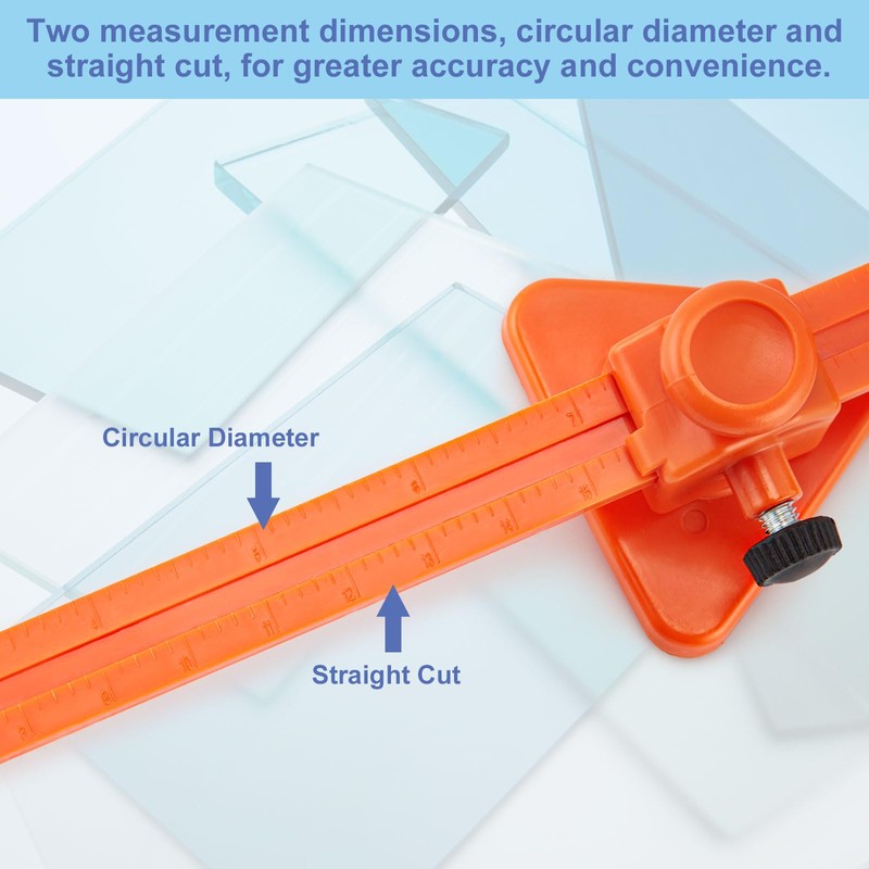 Fixm Glass Cutter, Glass Cutter, Window Glass, Round Diameter, Adjustable