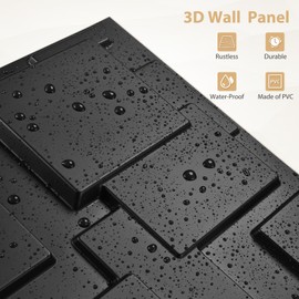 Heikki 3D Pattern Wall Panels - Self-Adhesive PVC Textured Wall Decor for Living Room, Bedroom, Offices, 11.8''x11.8'', Double-Sided Tape, 30 Pack (YJ)