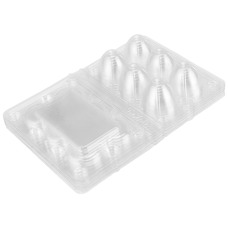NAMYEUT Pack of 50 Quail Egg Boxes, 6 Plastic, 6