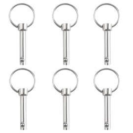INCREWAY Quick Release Pin, 6 Pieces Hardware Quick Release Carbon Steel Bimini Top Pin Marine Hardware (Diameter 6 mm x Length 32 mm)