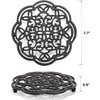 Yopay 2 Pack Cast Iron Trivet Heavy Duty, 7.7 inch