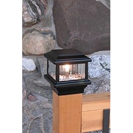 Titan Flat Top Deck Light, Black, Fits 3 1/2" Post, 3 5/8" Actual Opening, 1.6W LED