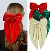 Loqpol 3 PCS Large Velvet Hair Bows, Oversized Long Tail
