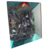 CHONIT Orgonite Pyramid, Chakra Mix Ocean Light Blue with Flower
