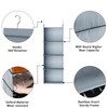 YOUDENOVA Hanging Closet Organizer, 4-Shelf Closet Hanging Shelves, Grey