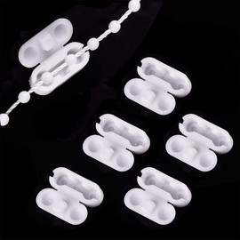 LICQIC Roller Blind Cord Connector Clips, Replacement Blind Pull Cord Connector, Ball Chain Connector fits 4.5mm Roller, Roman and Vertical blinds, 5 Pack Plastic