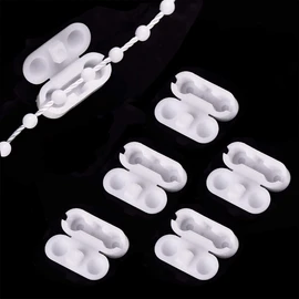 LICQIC Roller Blind Cord Connector Clips, Replacement Blind Pull Cord Connector, Ball Chain Connector fits 4.5mm Roller, Roman and Vertical blinds, 5 Pack Plastic