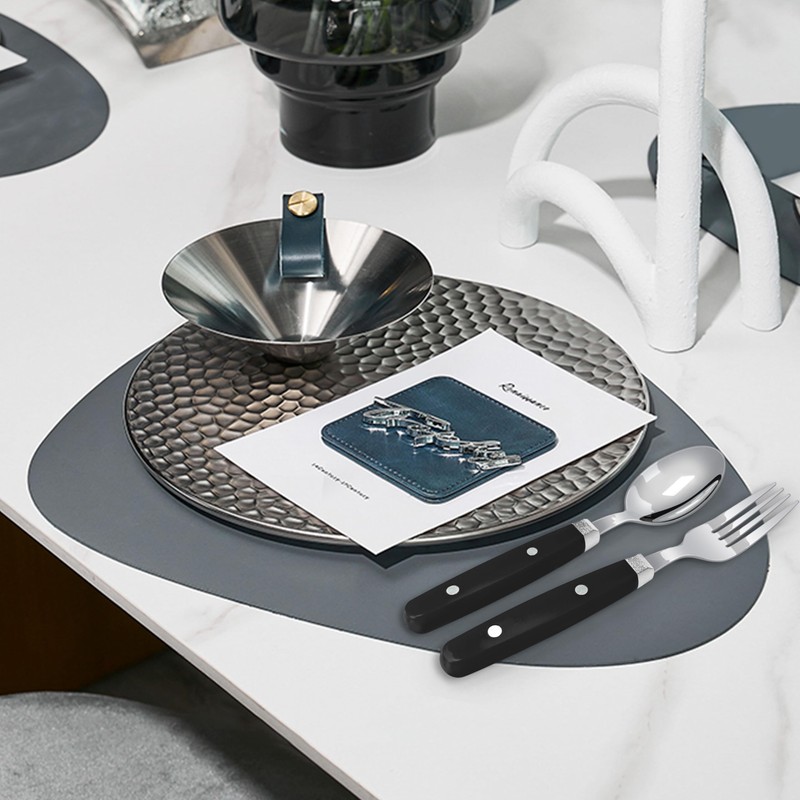 Bon Henley 16-Piece Stainless Steel Cutlery Set - Black